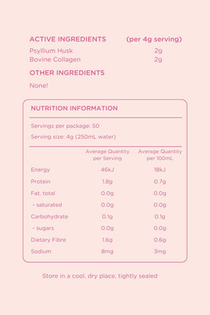 No2 product image straight up blend nutritional information panel