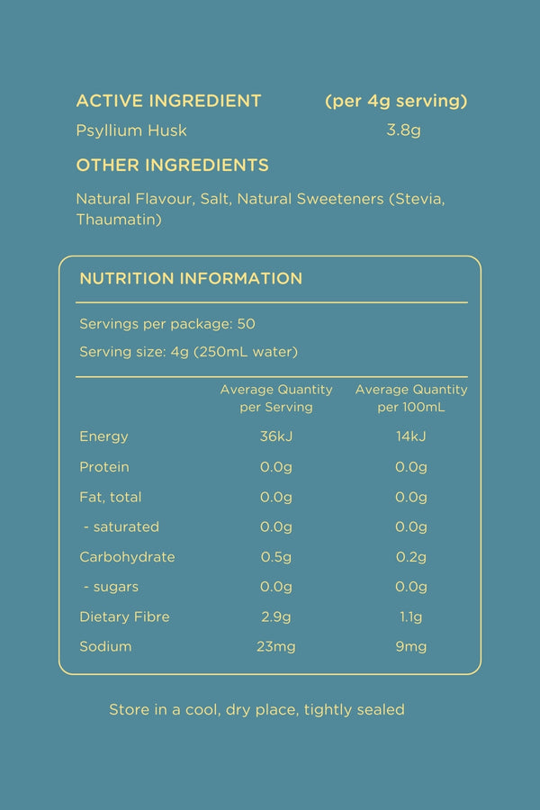 No2 product image vanilla nutritional information panel